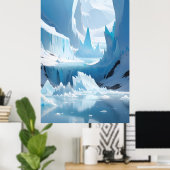 Poster Paysage gelé (Bureau à domicile)