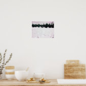 Poster Paysage hivernal avec des larches dans la neige (Cuisine)