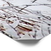 Poster Paysage hivernal avec la valeur du cerf Papier d'a (Coin)