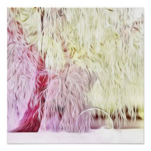 Poster Paysage hivernal avec l'aquarelle des arbres neigé