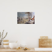 Poster Paysage hivernal avec piège à oiseaux, 1601 (Cuisine)
