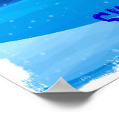 Poster Paysage hivernal et ski libre (Coin)