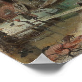 Poster Paysage hivernal Patinage sur glace par Hendrick A (Coin)