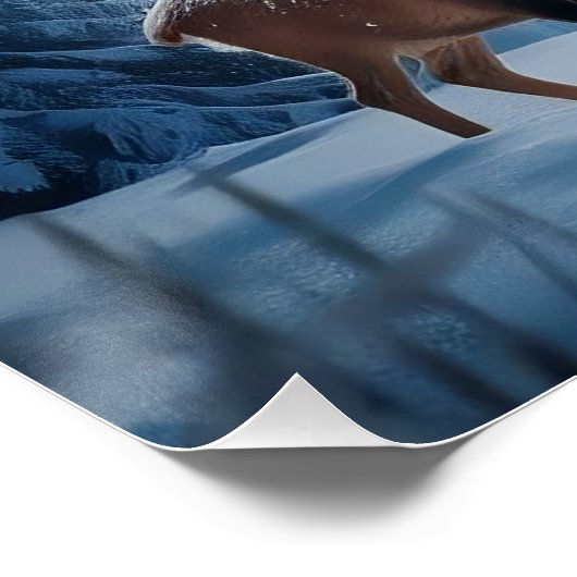 Poster Paysage hivernal serein avec Noël éclatant (Coin)