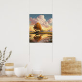 Poster Paysage Illustration artistique Nature (Cuisine)