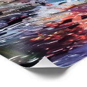 Poster Paysage impressionniste Abstrait (Coin)