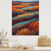 Poster Paysage impressionniste aux couleurs d'automne (Cuisine)