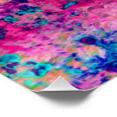Poster Paysage Impressionniste Violet et Rose Chaud (Coin)
