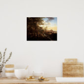 Poster Paysage italien avec rédacteurs (Cuisine)