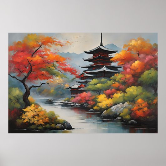 Poster Paysage japonais (Devant)