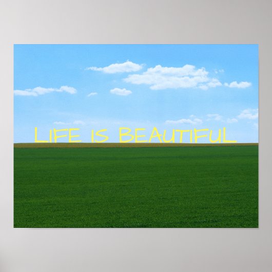 Poster Paysage "La vie est belle" (Devant)