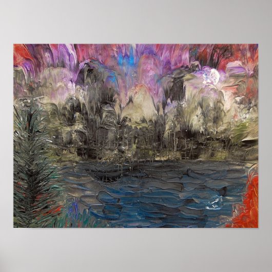 Poster Paysage lavé à l'acide (Devant)