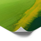 Poster paysage lumineux avec des collines ondulées (Coin)