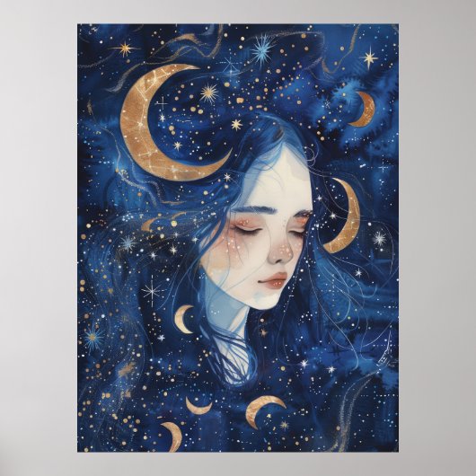Poster Paysage lunaire en spirale (Devant)