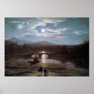 Poster Paysage Lune