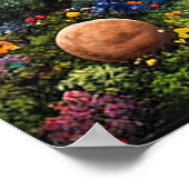 Poster Paysage magique avec châteaux et espace extra-atmo (Coin)