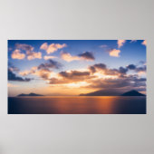 Poster Paysage magnifique à Dawn Tropical Pacifique Sud (Devant)