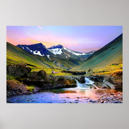 Poster Paysage magnifique Paysage d'Islande (Devant)