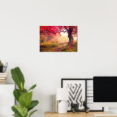 Poster Paysage Majestueux Avec Arbres D'Automne En Forêt (Bureau à domicile)