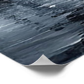 Poster Paysage Majestueux De Montagne Avec Rivière, Pins (Coin)