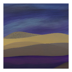 Poster Paysage marin abstrait Dunes fracturées 15