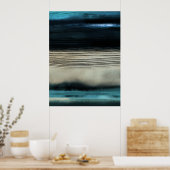 Poster Paysage marin Abstrait moderne Art côtier contempo (Cuisine)