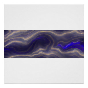 Poster Paysage marin abstrait Vagues fracturées 03