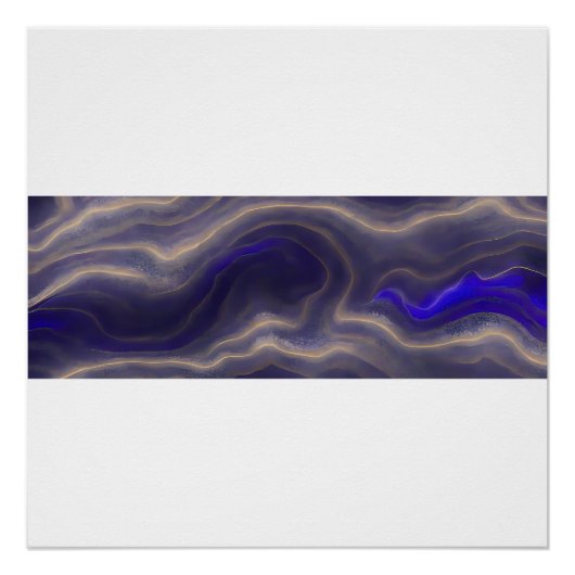 Poster Paysage marin abstrait Vagues fracturées 03 (Devant)
