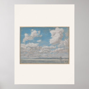 Poster Paysage marin avec ciel ouvert par Courbet - Art d