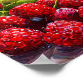 Poster Paysage marin avec des framboises surréalisme créa (Coin)