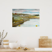 Poster Paysage marin côtier de Bude en Cornouailles (Cuisine)