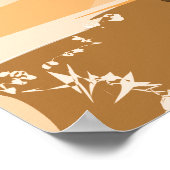 Poster Paysage Marin Coucher de Soleil Numérique Orange C (Coin)