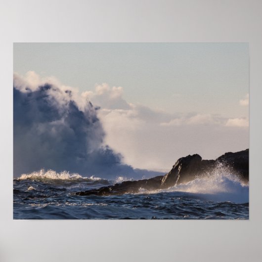 Poster Paysage marin de la vague brisée (Devant)