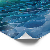 Poster Paysage marin des houles cosmiques (Coin)