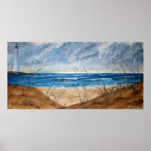 Poster paysage marin d'huile