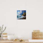 Poster 🌊 Paysage marin dramatique Vagues océaniques Couc (Cuisine)