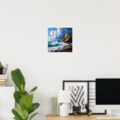 Poster 🌊 Paysage marin dramatique Vagues océaniques Couc (Bureau à domicile)
