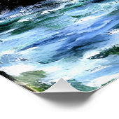 Poster Paysage marin, effet nuit (Coin)