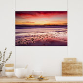 Poster Paysage marin et jetée au coucher du soleil, CA (Cuisine)