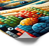 Poster Paysage marin Pixelé (Coin)