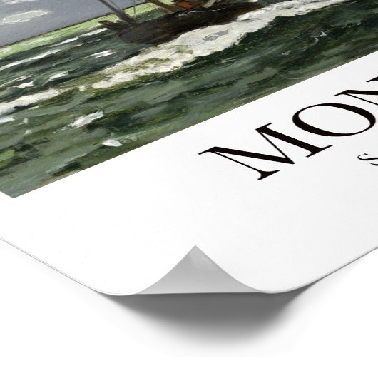 Poster Paysage marin, tempête par Claude Monet (Coin)