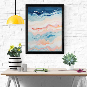 Poster Paysage maritime Abstrait