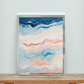 Poster Paysage maritime Abstrait