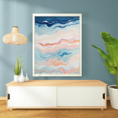 Poster Paysage maritime Abstrait
