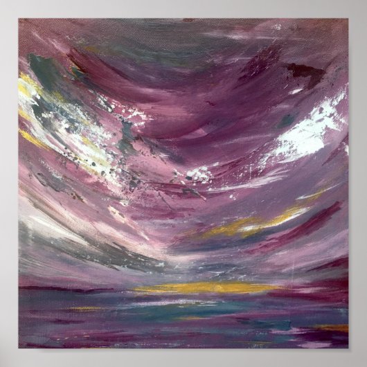 Poster Paysage maritime Abstrait (Devant)