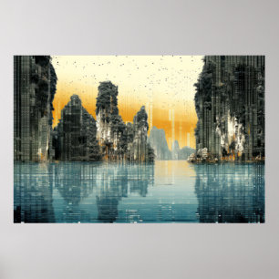 Poster Paysage maritime Peinture Art Décor