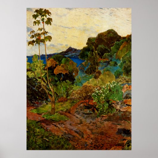 Poster Paysage Martinique de Paul Gauguin (1887) (Devant)