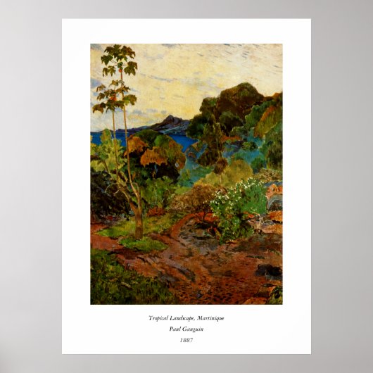 Poster Paysage Martinique de Paul Gauguin (1887) (Devant)
