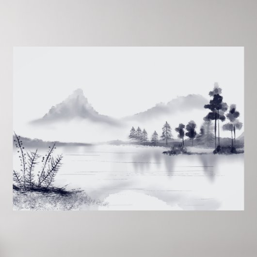 Poster Paysage minimal Abstrait (Devant)