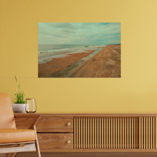 Poster Paysage minimaliste de la marée océanique sur une